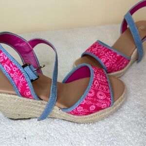The Pioneer Woman Pink and Blue Wedges
